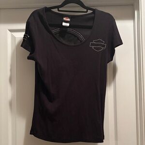 Harley-Davidson Black Studded Women's Tee